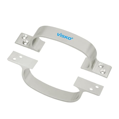 Image of Visko Tools 1007 Royal Series 150 Mm D Secton Handles, Silver |10 Piece | Used for Door | Door Handle Set | Combo Pack |