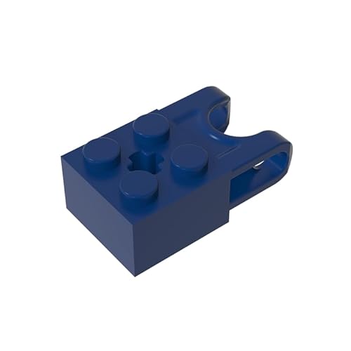 Gobricks 92013 Hinge Brick Technic Brick Special 2x2 with Ball Receptacle Wide and Axle Hole 20 Pieces GDS-1206 Compatible with Lego Building Blocks Color:Dark Blue 055