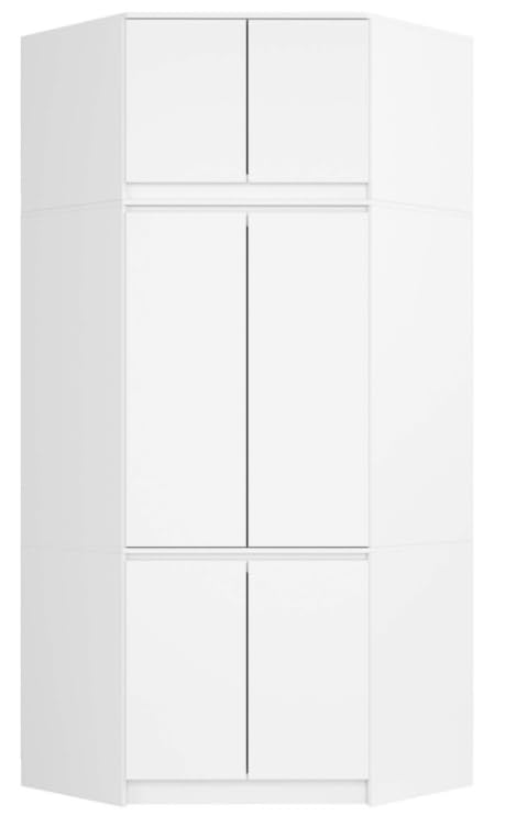 BDW Armoire d'angle avec Extension pour Les Chambres à Coucher - Élégante et Fonctionnelle - Grande Capacité - Style Universel - Montage Facile - 100 cm -...