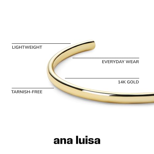 Ana Luisa Gold Bracelets for Women - 14K Gold Plated Dainty Chain w/Pearl, Heart & Flower, Cuff Bracelet Styles - Hypoallergenic Water-Resistant Tarnish-Free Jewelry - Adjustable Bracelets for Women3