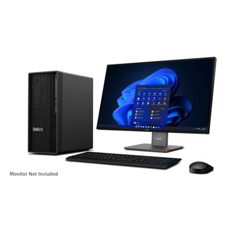 Image of Lenovo ThinkStation P2 Tower Desktop Computer • 24-core Intel Ultra 9 285 Processor • 64GB DDR5 • 2TB SSD • Office 365 for The Web • HDMI + 2X DisplayPort • Wi-Fi 7 • Wired KB & Mouse • Windows 11