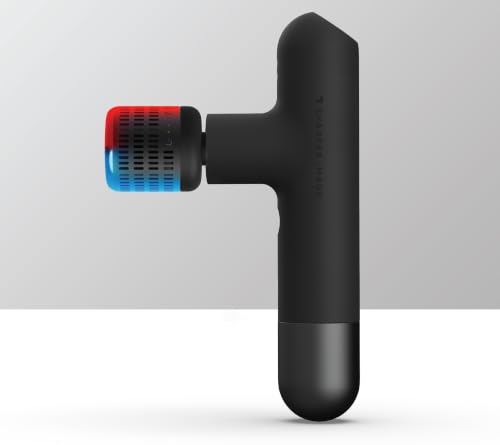 Image of Sharper Image PowerBoost Reach Massage Gun| Guided Massage Program| iOS Android Apple Watch App| Hot + Cold Therapy| Touchscreen| Extension Handle| Deep Tissue Percussion Massager| Gifts for Men Women