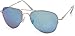Produktbild styleBREAKER Sonnenbrille verspiegelt, Pilotenbrille getönt mit Federscharnier, Unisex 09020037, Farbe:Gestell Halbrand Gold/Glas Blau