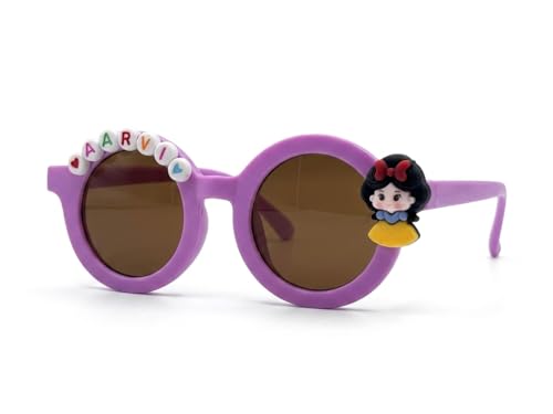 Image of PLAS ART STUDIO Customised round sunglasses Kids Sunglasses Get Kids Name on Frame For Girls & Boys. (Recommended Age 2+)