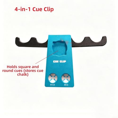 Support de queue de billard portable 4 en 1 ultra léger en aluminium bleu - 5