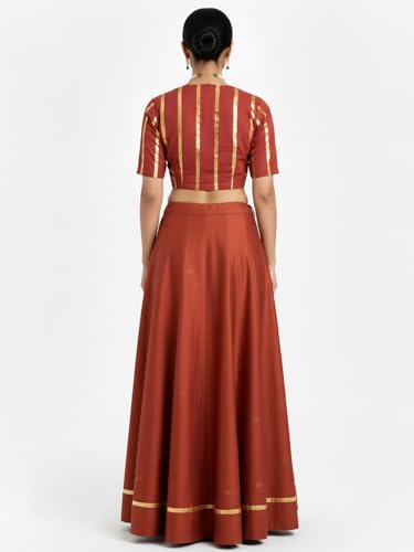 Image of Thevasa Women's Everyday Divine Depth V Neck Half Sleeves Blouse