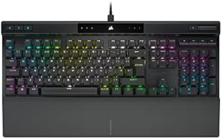 Corsair K70 RGB PRO Wired Mechanical Gaming Keyboard (CHERRY MX RGB Red Switches: Linear and Fast, 8,000Hz Hyper-Polling, PBT DOUBLE-SHOT PRO Keycaps, Soft-Touch Palm Rest) QWERTY, UK - Black