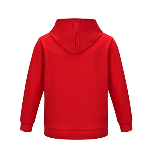Zgekmby Kids Pullover Hoodie Red - Image 4