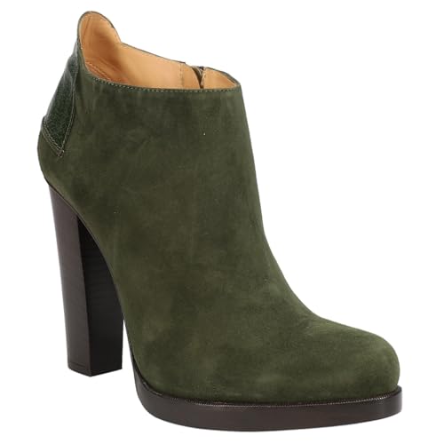 Lucchese Womens Maria Round Toe Platform Casual Boots Ankle High Heel 3" & Up - Green2