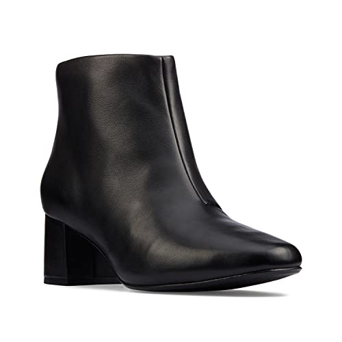 Image of Clarks Women's Sheer55 Zip Black Leather Boot-6.5 UK (26161703