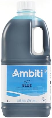 Ambiti | WC Blue | Aditivo para Depósito de Residuos Aguas Negras | Inodoros Portátiles de Autocaravanas, Caravanas y Barcos | Elimina Olores,residuos...