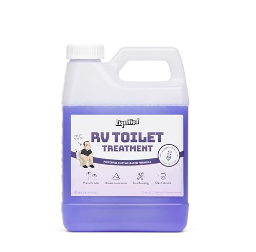 Liquified RV Toilet Treatment - Black Holding Tank Digester - Odor Eliminator - Lavender Scent - Matts RV Reviews (Lavender F-Style, 32oz)