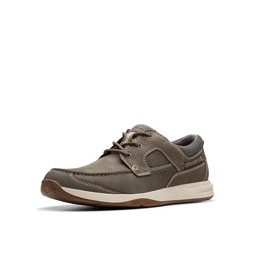 Clarks Herren Sailview Lace, Taupe Nubuk, 44.5 EU