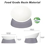 Elevated Cat Bowl, Adjustable Raised Slanted Food Bowl for Cats and Small Dogs, Wide Shallow PP Dish with TPR Non Slip Base, Whisker Friendly, 17 oz - Image 4