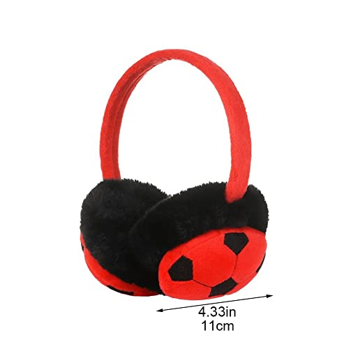 Kids Earmuffs Cartoon Football Earmuff Winter Warm Earmuffs Outdoor Skiing Ear Muff Soft Plush Earmuffs2