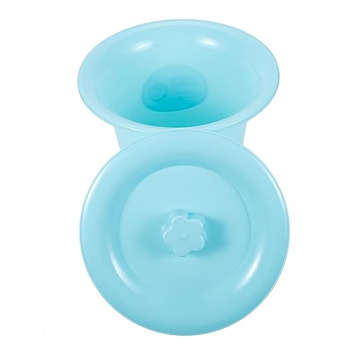 GARVALON スピットンチャンバーポット 女性用小便器 女性便器 おしっこ 屋外 尿 男性 用おまる ベッドパン 寝室の小便器 家庭用小便器 携帯用チャンバーポット プラスチック Blue