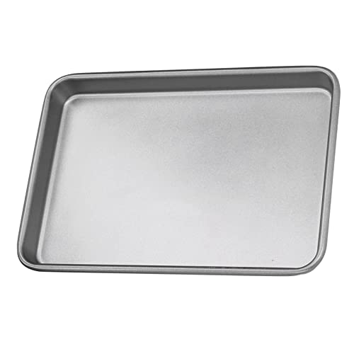 Bandeja para hornear rectangular duradero fuerte a alta temperatura resistente a alta temperatura acero inoxidable 3 tamaños para galletas para hornear vegetales asados (L)