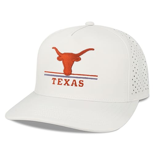Legacy NCAA Officially Licensed Baseball Hat, Texas Longhorns, Lightweight Cap for Men & Women, Cut Above Adjustable (Cut), White, One Size Fits Most, Snapback Closure