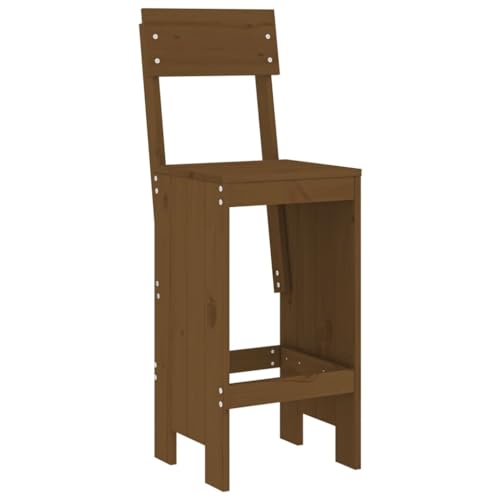 Ensemble de bar de jardin 3 pièces Homgoday en bois de pin marron - 5
