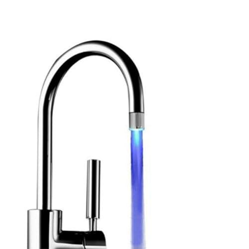 NEIQIUWING Éclairage de robinet de cuisine et de salle de bain à température contrôlée par la température, LED RVB 3 couleurs, ABS chromé, 35 × 24 mm