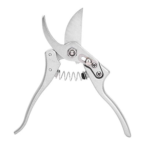 Pruning Shears - 8in Elbow Shape Garden Scissors Alloy Steel Elbow Shape Silver Handle Fruit Tree Pruning Shear High Hardness Effort-Saving Hand Tool