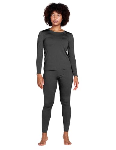 Lapasa Conjunto Ropa Termica Mujer Set Interior Camiseta Manga Larga Malla Termico Deportiva Invierno Frio Extremo Deporte Esqui Montaña Thermoflux 100 L17 S Gris Jaspeado Oscuro