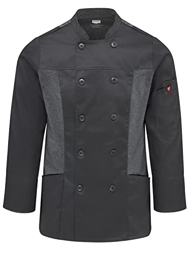 Red Kap Women's Deluxe Airflow Chef Coat, Charcoal, Medium