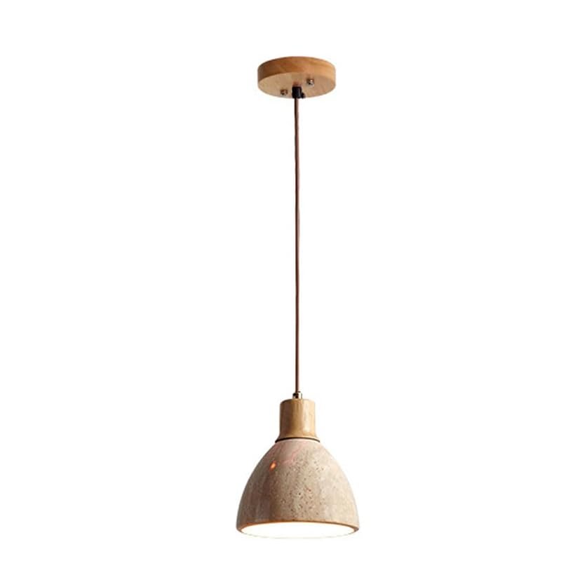 Lampe suspendue de ferme en pierre de travertin pour illuminer chaleureusement votre cuisine