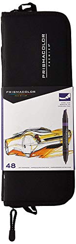 Prismacolor Premier Double Ended Markers, Chisel Tip, Assorted Colors, Set of 48