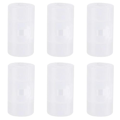 AEDIKO 6pcs AA to C Size Battery Adapter Converter Case Spacers Holder Transparent Plastic...