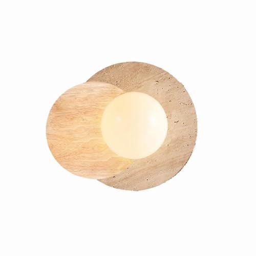 Applique murale marbre ZR98US luminaire vintage en bois pour salon et porche