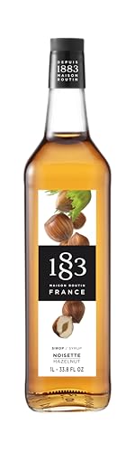 Image of 1883 Hazelnut for Drinks, Made in France, 1 Liter Glass Bottle