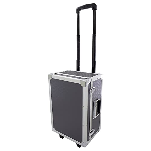 ROC Cases A030 Grey Trolley Flight Travel Case L440xW300xH220mm for Camera, Music, Electronics, Beauty