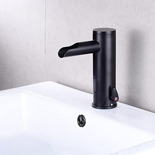 Robinet capteur noir anti-gaspillage mitigeur eau chaude froide lavabo sans contact
