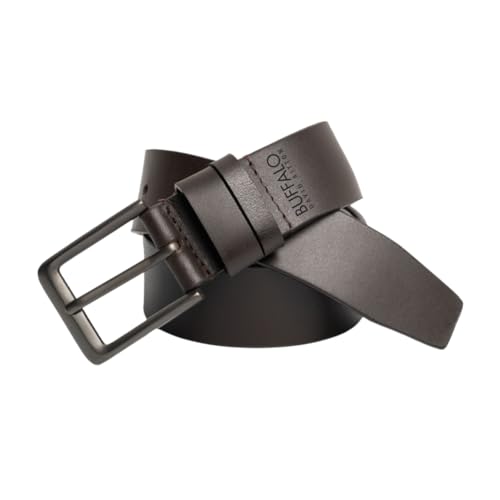 Buffalo David Bitton Mens Belt | Black Belt/Dark Brown Belt | 100% Genuine Leather Belt | Casual Jeans Belts2