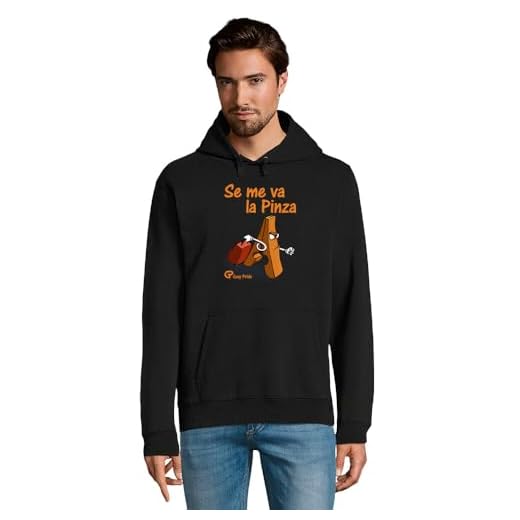 latostadora Sudadera con Capucha Se Me Va La Pinza para Hombre - Negro M - Ref. 674795-P