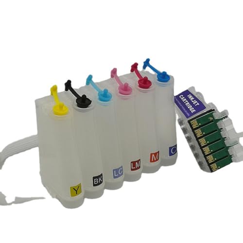 Kit recarga cartuchos reutilizables botellas vacías continuo tinta accesorio universal 4