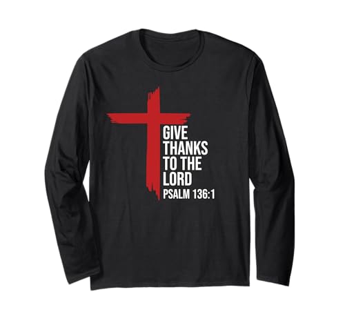 Give Thanks to the Lord Bible Verse Christian Psalm 136:1 TVc