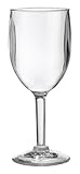 G.E.T. Heavy-Duty Reusable Shatterproof Plastic Wine Glasses, 8 Ounce, Clear (Set of 4)