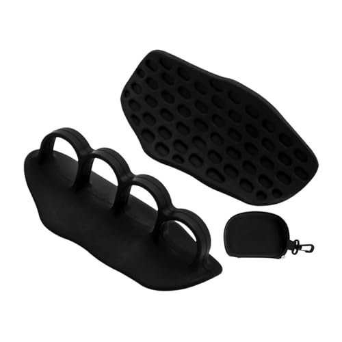 Oshhni 1 par de agarres de Levantamiento de Pesas empuñaduras de Gimnasio Almohadillas de Barra de Barra de desliz, Negro