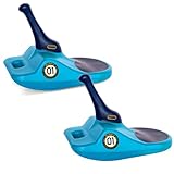 Zipfy Freestyle Mini Luge Snow Sled β Made in USA β Lightweight Steerable Sit-Down Racer (Aqua Blue, 2 Pack)