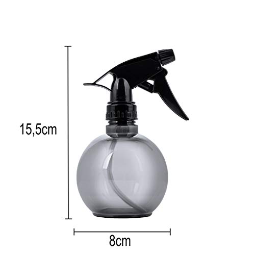 Foto von PONIK'S PROFESSIONAL - Friseur Sprühflasche Kugel – Wassersprühflasche Wassersprüher Friseurbedarf Wasserzerstäuber – Schwarz, 300 ml