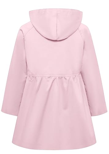 Image of Betusline Girl's Single Breasted Trench Coat Hooded Dress Coat Outerwear, 2-14 Years