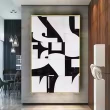 Tableau abstrait nordique grand format pour décoration murale salon