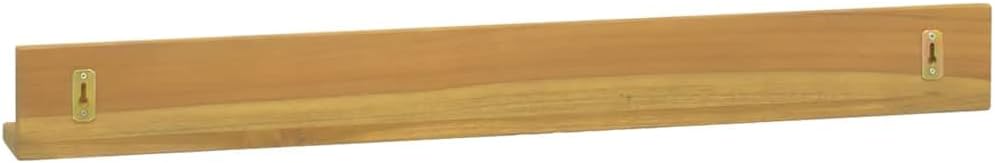 Wall Shelves 2 pcs, 35.4"x3.9"x3.9" Solid Teak Wood, Floating Ledge Design for Bathroom, Living Room, Bedroom Decor