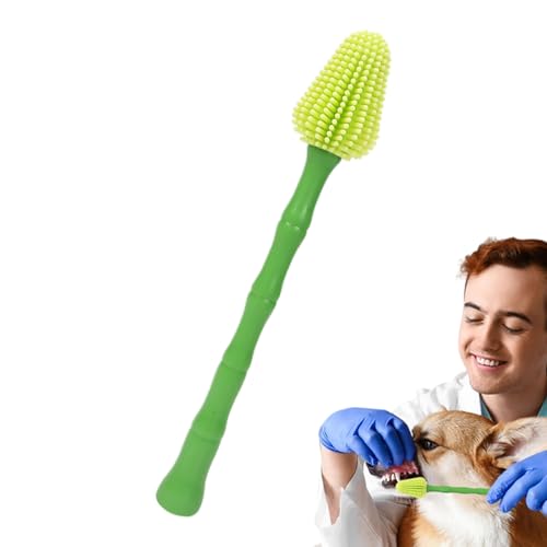 Spazzolino Da Denti Per Cani | Strumento Per Alito Fresco A Manico Lungo,Spazzolino Per Cani Di Taglia Grande - Per Animali Domestici Cuccioli E Gattini Spazzolatura Quotidiana