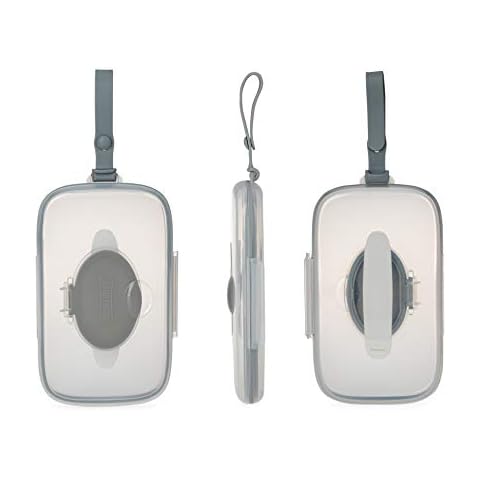 Dr. Talbot's Deluxe Baby Wipes Dispenser for Travel, Grey Cover