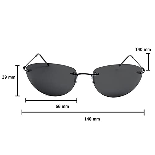 The Matrix Neo Style Polarized Sunglasses Ultralight Rimless Men Driving Sun Glasses3