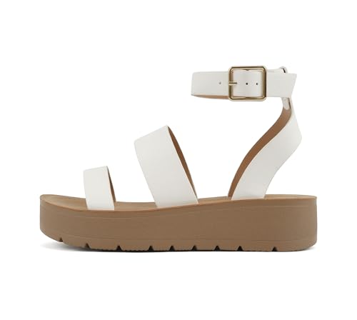 Image of Soda Glory ~ Women Open Toe Multi-Strap Flatform Sandals