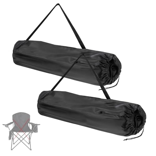 2 Pack Camping Folding Chair Replacement Carry Bag Fits Coleman Camp Covers for Portable & Lawn Folding Chairs Durable Tear-Resistant Storage Cover Sports Outdoor Gear Bag(Chair Not Included)